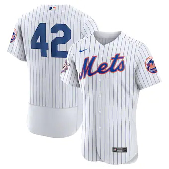 mens nike jackie robinson white new york mets authentic pla